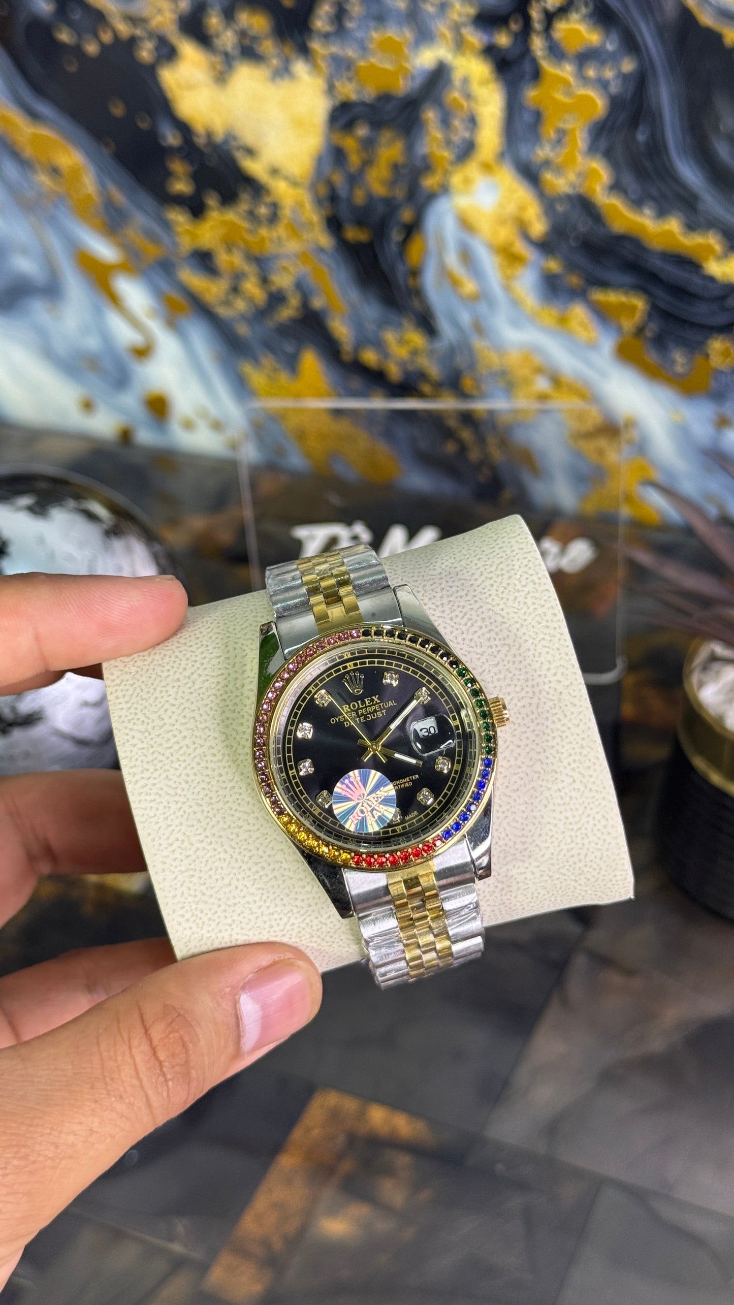 Rolex dat just Rainbow