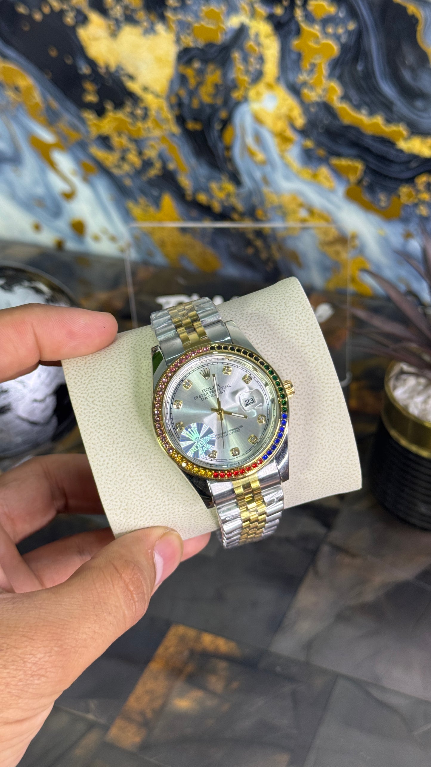 Rolex dat just Rainbow